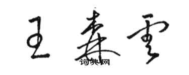 駱恆光王森雲草書個性簽名怎么寫