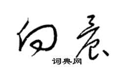 梁錦英向晨草書個性簽名怎么寫