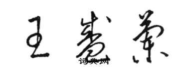 駱恆光王盛蘭草書個性簽名怎么寫