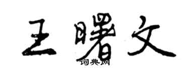 曾慶福王曙文行書個性簽名怎么寫