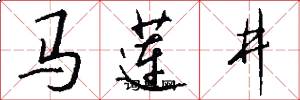 馬蓮井怎么寫好看