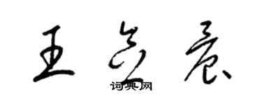 梁錦英王念晨草書個性簽名怎么寫