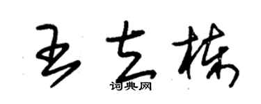 朱錫榮王立棟草書個性簽名怎么寫
