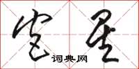 駱恆光宮星草書怎么寫