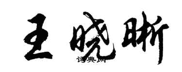 胡問遂王曉晰行書個性簽名怎么寫