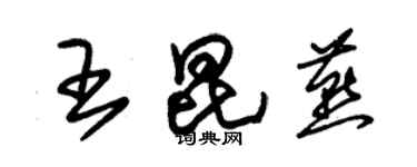 朱錫榮王昆燕草書個性簽名怎么寫