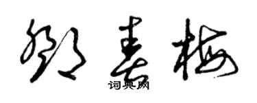 曾慶福鄧春梅草書個性簽名怎么寫