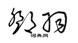 曾慶福鄧羽草書個性簽名怎么寫