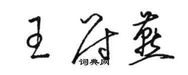 駱恆光王尉燕草書個性簽名怎么寫