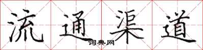 田英章流通渠道楷書怎么寫