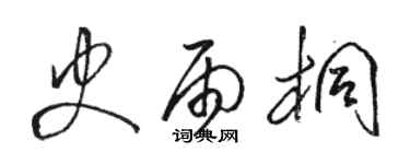 駱恆光史雨桐草書個性簽名怎么寫