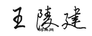 駱恆光王陵建行書個性簽名怎么寫