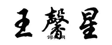 胡問遂王馨星行書個性簽名怎么寫