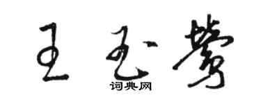 駱恆光王玉鶯草書個性簽名怎么寫