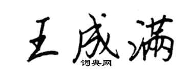 王正良王成滿行書個性簽名怎么寫