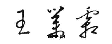 駱恆光王業霜草書個性簽名怎么寫