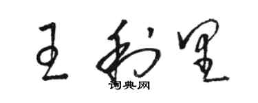 駱恆光王利里草書個性簽名怎么寫