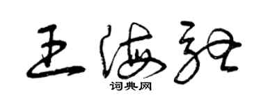 曾慶福王海馳草書個性簽名怎么寫