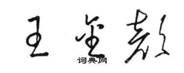 駱恆光王金顏草書個性簽名怎么寫