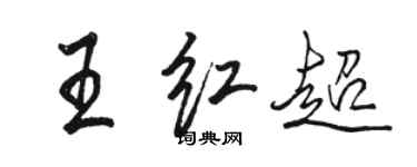 駱恆光王紅超行書個性簽名怎么寫