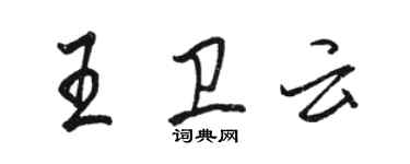 駱恆光王衛雲行書個性簽名怎么寫