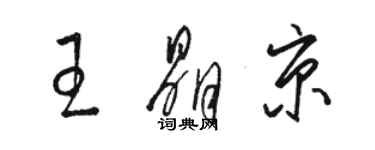 駱恆光王晶京草書個性簽名怎么寫