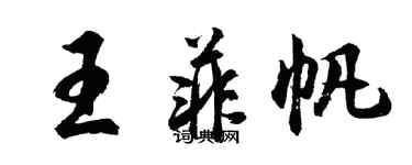 胡問遂王菲帆行書個性簽名怎么寫