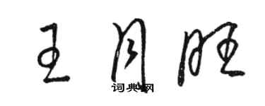 駱恆光王月旺草書個性簽名怎么寫