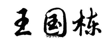 胡問遂王國棟行書個性簽名怎么寫