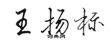 駱恆光王揚標行書個性簽名怎么寫