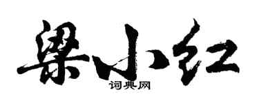 胡問遂梁小紅行書個性簽名怎么寫