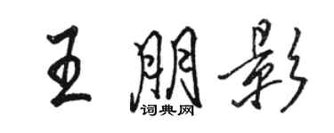 駱恆光王朋影行書個性簽名怎么寫