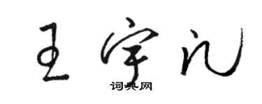 駱恆光王宇凡草書個性簽名怎么寫