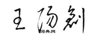 駱恆光王陽創草書個性簽名怎么寫