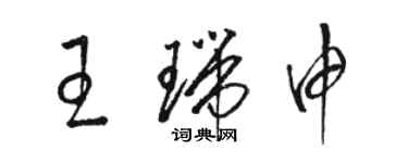 駱恆光王瑞申草書個性簽名怎么寫