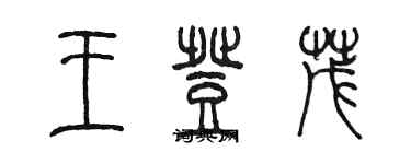 陳墨王登茂篆書個性簽名怎么寫