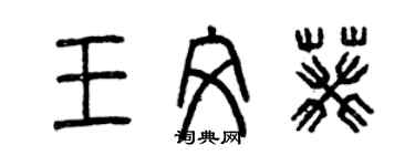 曾慶福王文葵篆書個性簽名怎么寫