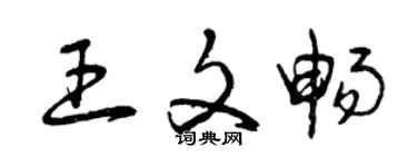 曾慶福王文暢草書個性簽名怎么寫