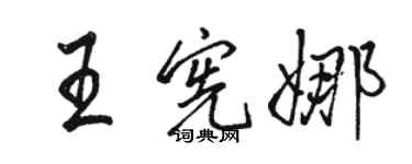 駱恆光王憲娜行書個性簽名怎么寫