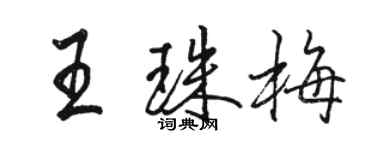駱恆光王珠梅行書個性簽名怎么寫