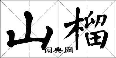 翁闓運山榴楷書怎么寫