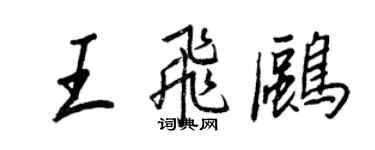 王正良王飛鷗行書個性簽名怎么寫