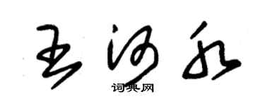 朱錫榮王河水草書個性簽名怎么寫