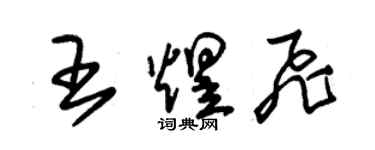 朱錫榮王煜飛草書個性簽名怎么寫