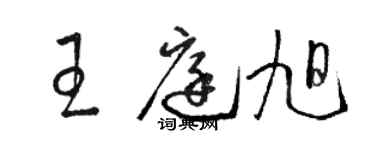 駱恆光王庭旭草書個性簽名怎么寫