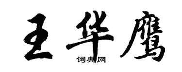 胡問遂王華鷹行書個性簽名怎么寫
