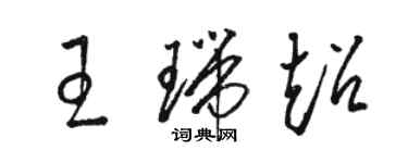 駱恆光王瑞超草書個性簽名怎么寫