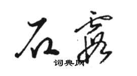 駱恆光石霞草書個性簽名怎么寫