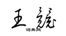 梁錦英王競草書個性簽名怎么寫