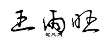 曾慶福王雨旺草書個性簽名怎么寫